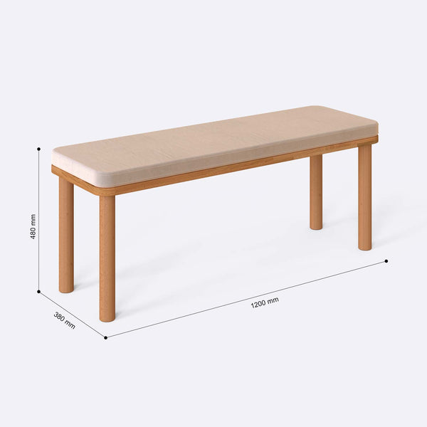 Dorrin Bench – 47" x 15" (120 x 38 cm)