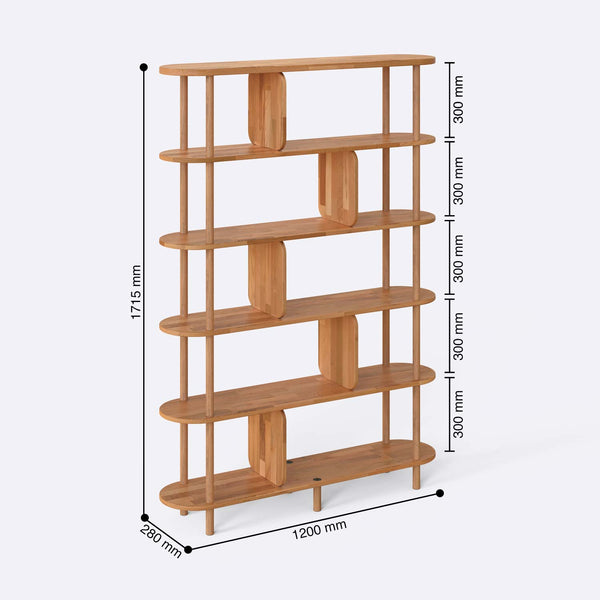 Bely 6 Bookcase – 47" x 11" (120 x 28 cm)