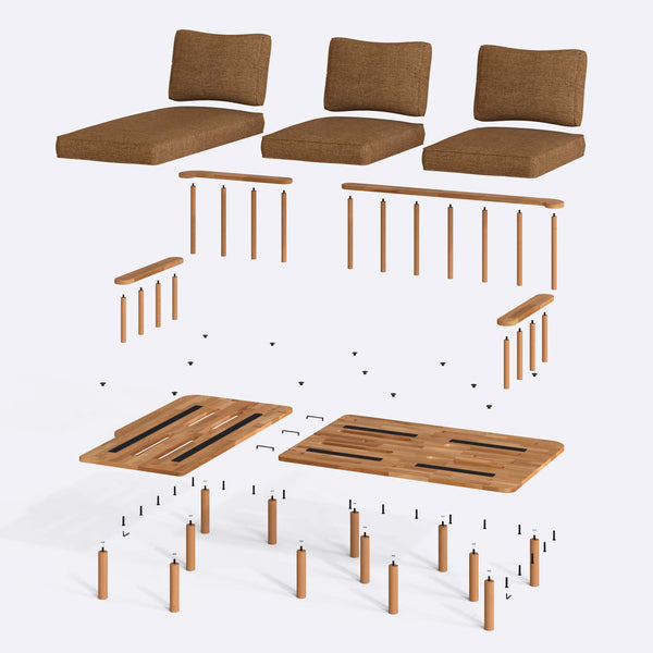 Lore Two Seat with Right Chaise