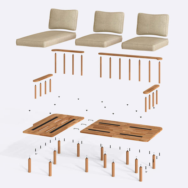 Lore Two Seat with Right Chaise