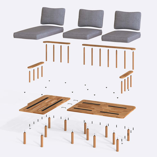 Lore Two Seat with Right Chaise