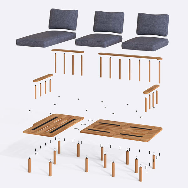 Lore Two Seat with Right Chaise