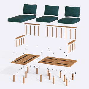 Lore Two Seat with Right Chaise