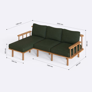 Lore Two Seat with Right Chaise