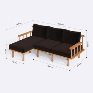 Lore Two Seat with Right Chaise