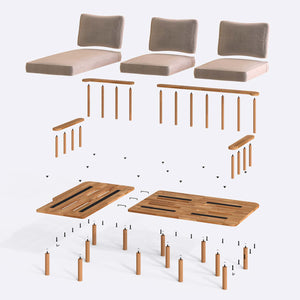 Lore Two Seat with Right Chaise