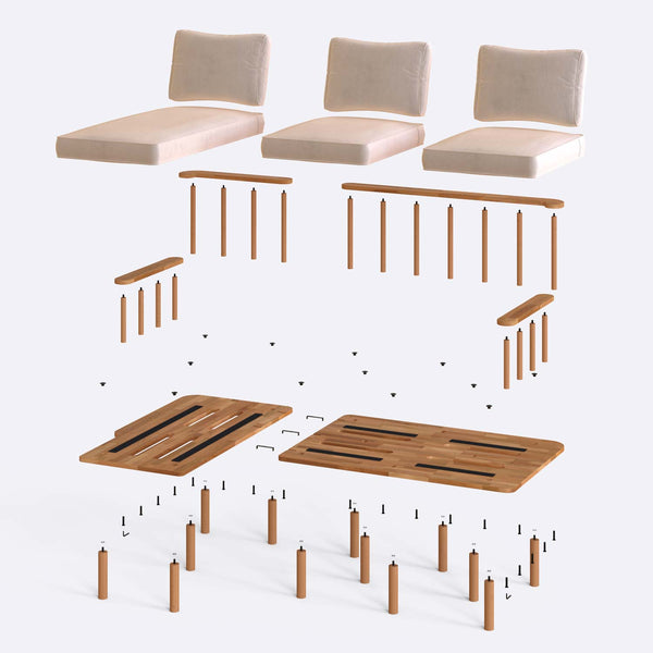 Lore Two Seat with Right Chaise