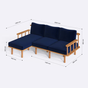 Lore Two Seat with Right Chaise