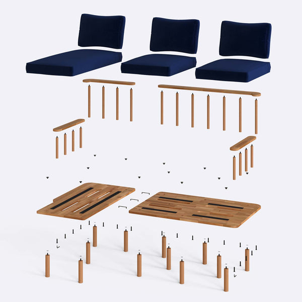 Lore Two Seat with Right Chaise