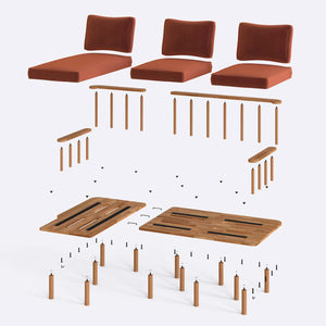 Lore Two Seat with Right Chaise