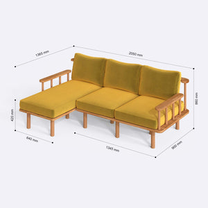 Lore Two Seat with Right Chaise