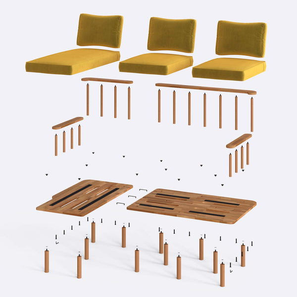 Lore Two Seat with Right Chaise