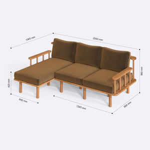 Lore Two Seat with Right Chaise