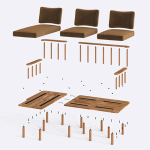 Lore Two Seat with Right Chaise