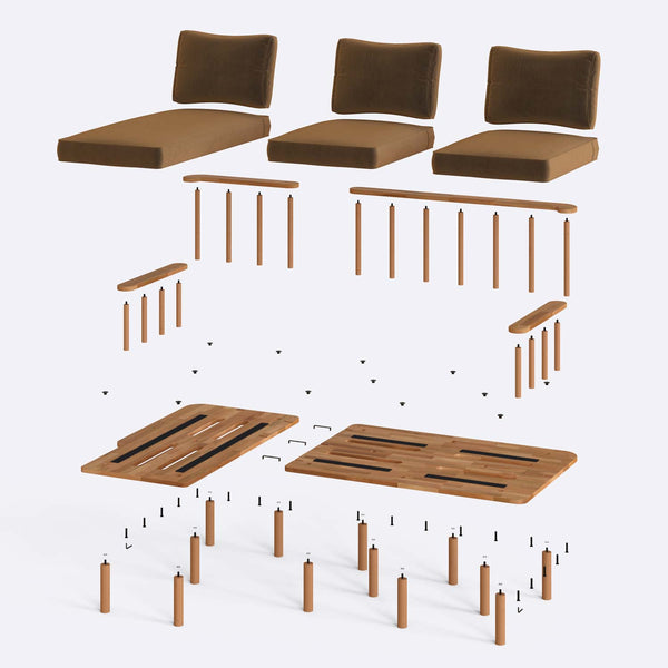Lore Two Seat with Right Chaise