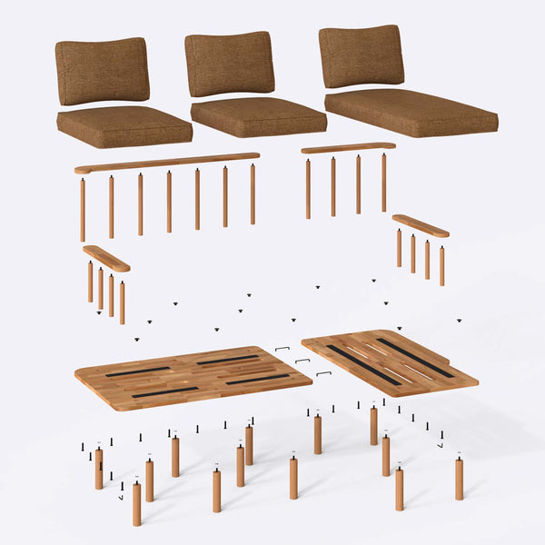 Lore Two Seat with Left Chaise