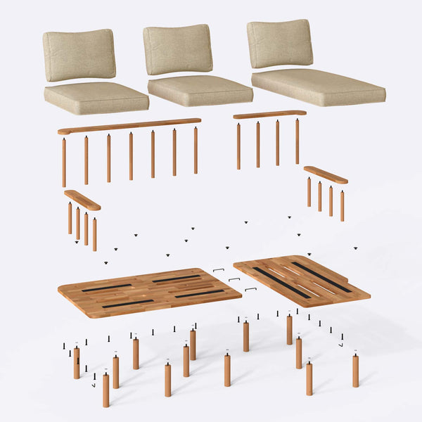 Lore Two Seat with Left Chaise