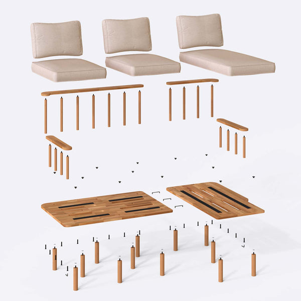 Lore Two Seat with Left Chaise