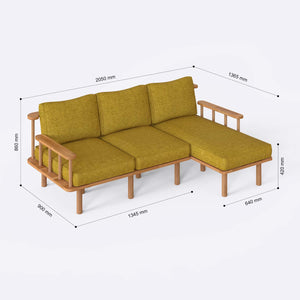 Lore Two Seat with Left Chaise