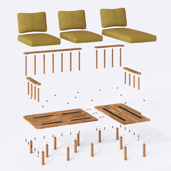 Lore Two Seat with Left Chaise