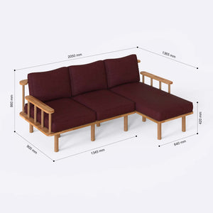 Lore Two Seat with Left Chaise