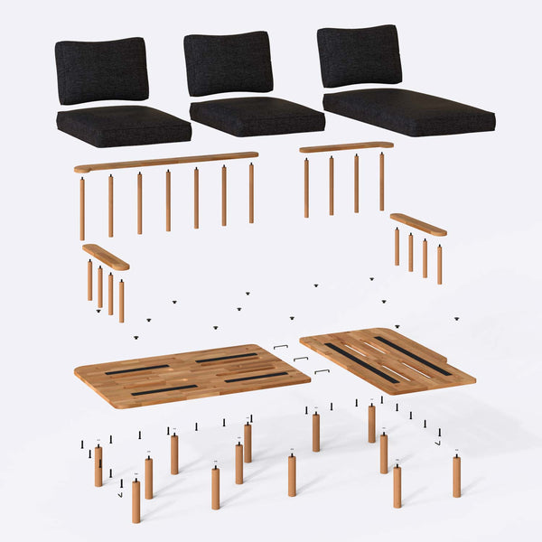 Lore Two Seat with Left Chaise