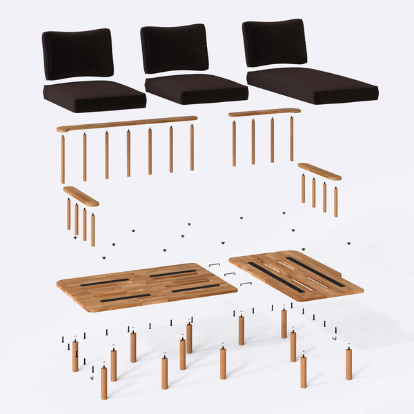 Lore Two Seat with Left Chaise