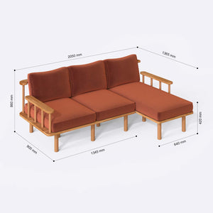 Lore Two Seat with Left Chaise
