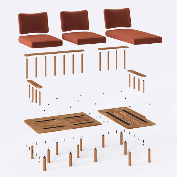 Lore Two Seat with Left Chaise