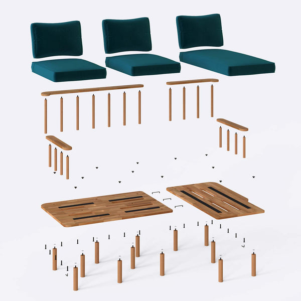 Lore Two Seat with Left Chaise