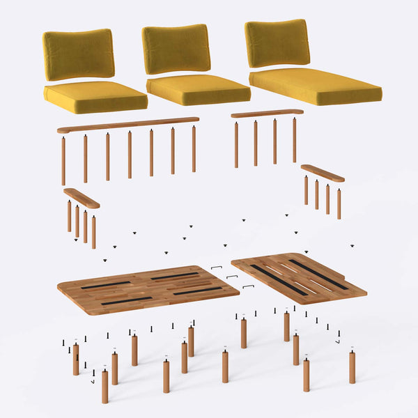 Lore Two Seat with Left Chaise