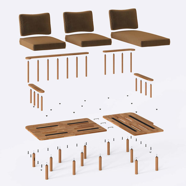 Lore Two Seat with Left Chaise