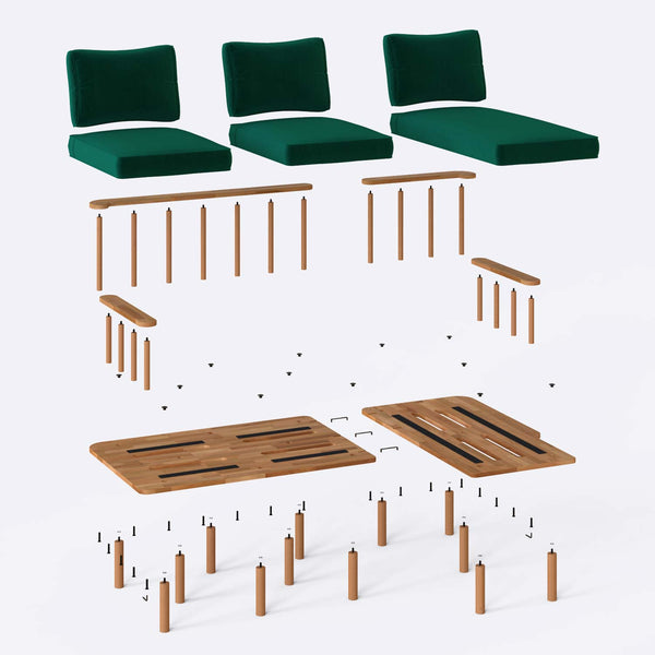 Lore Two Seat with Left Chaise