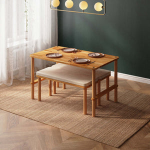 Reva Dining Table and Bench Set – 51" x 31" (130 x 78 cm)