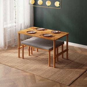 Reva Dining Table and Bench Set – 51" x 31" (130 x 78 cm)