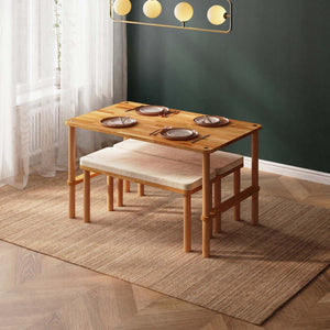 Reva Dining Table and Bench Set – 51" x 31" (130 x 78 cm)
