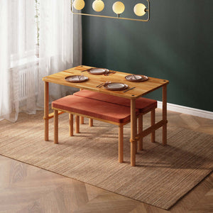 Reva Dining Table and Bench Set – 51" x 31" (130 x 78 cm)