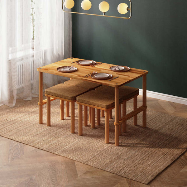Reva Dining Table and Stool Set – 51" x 31" (130 x 78 cm)
