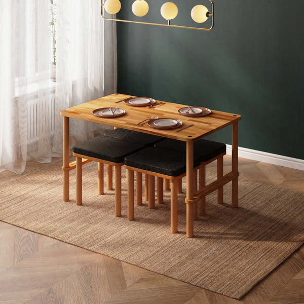 Reva Dining Table and Stool Set – 51" x 31" (130 x 78 cm)