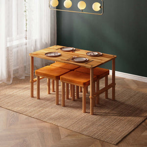 Reva Dining Table and Stool Set – 51" x 31" (130 x 78 cm)