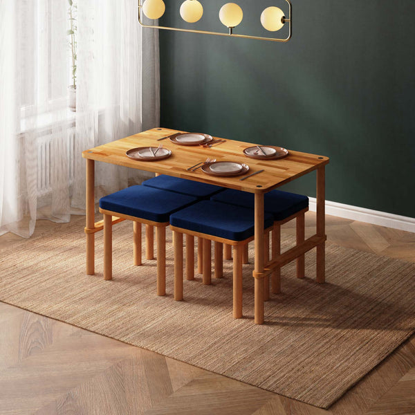 Reva Dining Table and Stool Set – 51" x 31" (130 x 78 cm)