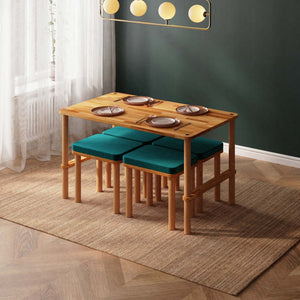 Reva Dining Table and Stool Set – 51" x 31" (130 x 78 cm)
