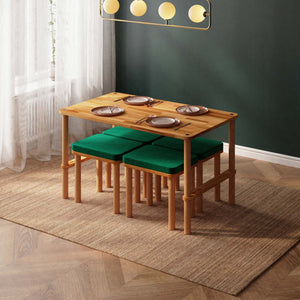 Reva Dining Table and Stool Set – 51" x 31" (130 x 78 cm)