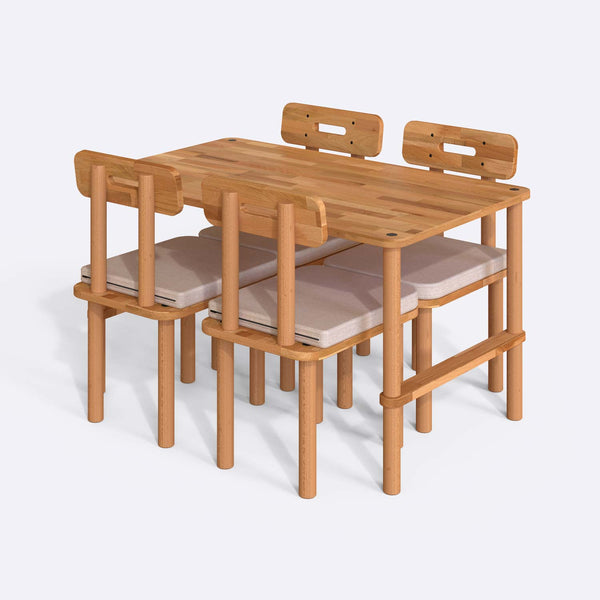Reva Dining Table and Chair Set – 51" x 31" (130 x 78 cm)