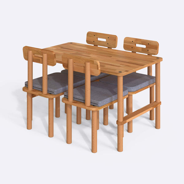 Reva Dining Table and Chair Set – 51" x 31" (130 x 78 cm)