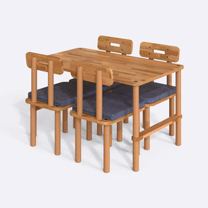Reva Dining Table and Chair Set – 51" x 31" (130 x 78 cm)