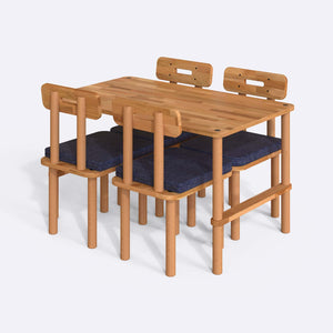 Reva Dining Table and Chair Set – 51" x 31" (130 x 78 cm)