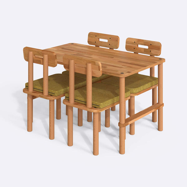 Reva Dining Table and Chair Set – 51" x 31" (130 x 78 cm)