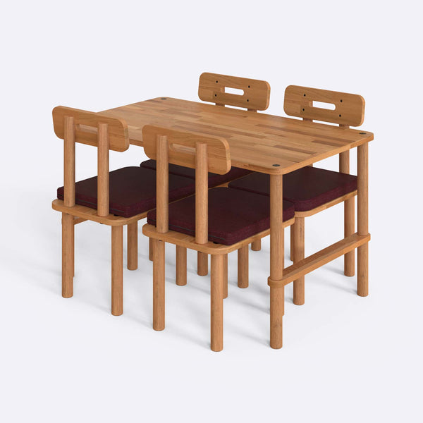 Reva Dining Table and Chair Set – 51" x 31" (130 x 78 cm)