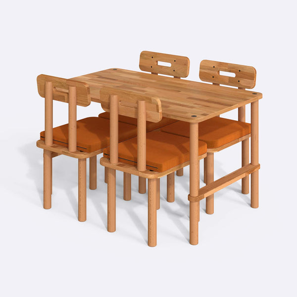 Reva Dining Table and Chair Set – 51" x 31" (130 x 78 cm)